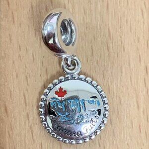 Pandora Canada Niagara Falls Dangle Charm Pendant, S925 Silver Bracelets